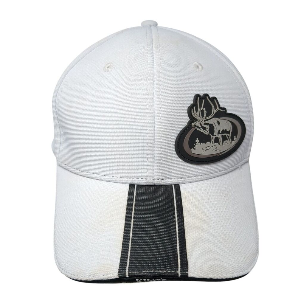 Kings Any Tag Any Time Fitted Hat White L/XL Patch Logo Vented Holes 6 Panel